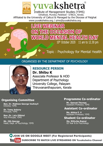 World Mental Health Day Webinar