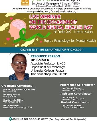 World Mental Health Day Webinar